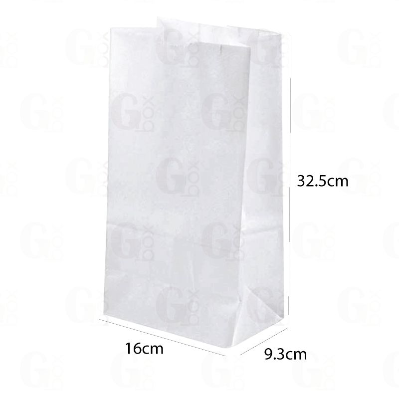 Bolsa BLANCA 8 libras  (Paquete de 100 unidades)