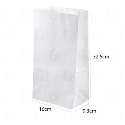 Bolsa BLANCA 8 libras  (Paquete de 100 unidades)