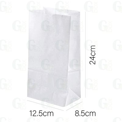 Bolsa BLANCA 4 Libras (Paquete de 100 unidades)