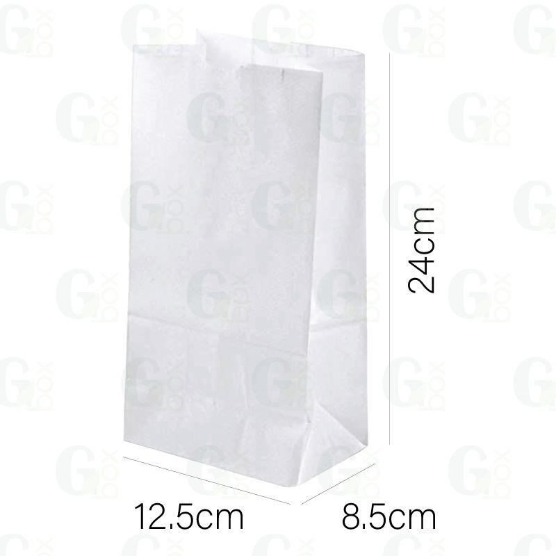 Bolsa BLANCA 4 Libras (Paquete de 100 unidades)