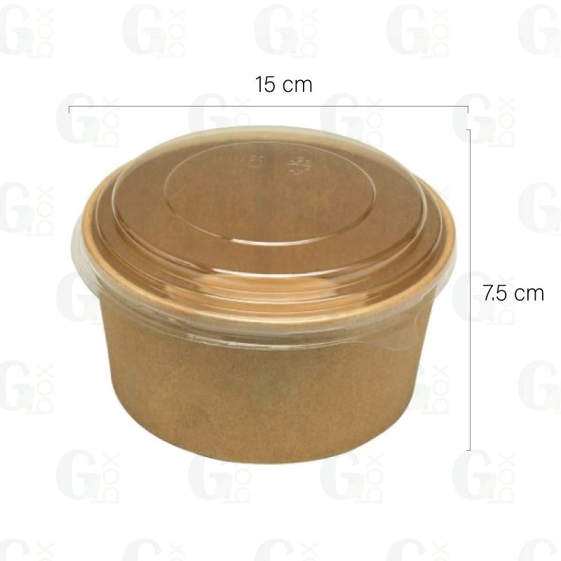 Bowl kraft 1000ml / 34 oz (Paquete de 25 unidades)
