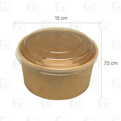 Bowl kraft 1000ml / 34 oz (Paquete de 25 unidades) Bowl kraft 1000ml / 34 oz (Paquete de 25 unidades)