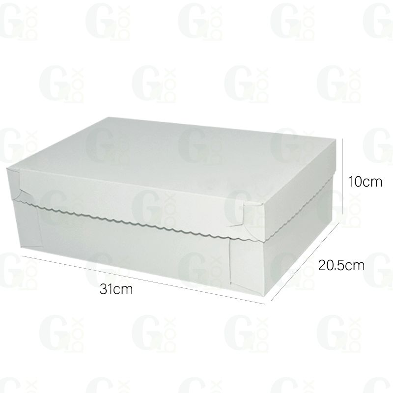 Caja blanca para 6 postres (Paquete 4 unidades)
