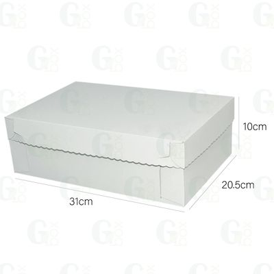 Caja blanca para 6 postres (Paquete 4 unidades)