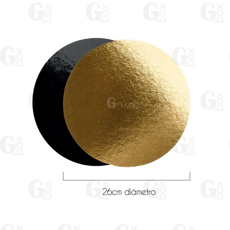Base oro/negra 26cm (Paquete 12 unidades) Base oro/negra 26cm (Paquete 12 unidades)