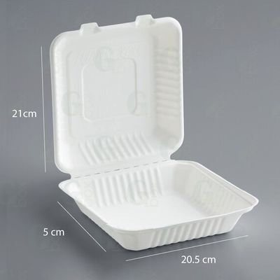 Clamshell 8x8 Bagazo sin división (Paquete de 25 unidades) Clamshell 8x8 Bagazo sin división (Paquete de 25 unidades)