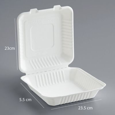Clamshell 9x9 Bagazo sin división (Paquete de 25 unidades)