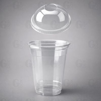 Vaso transparente 12oz (350ml) + tapa domo (Paquete de 25 unidades)