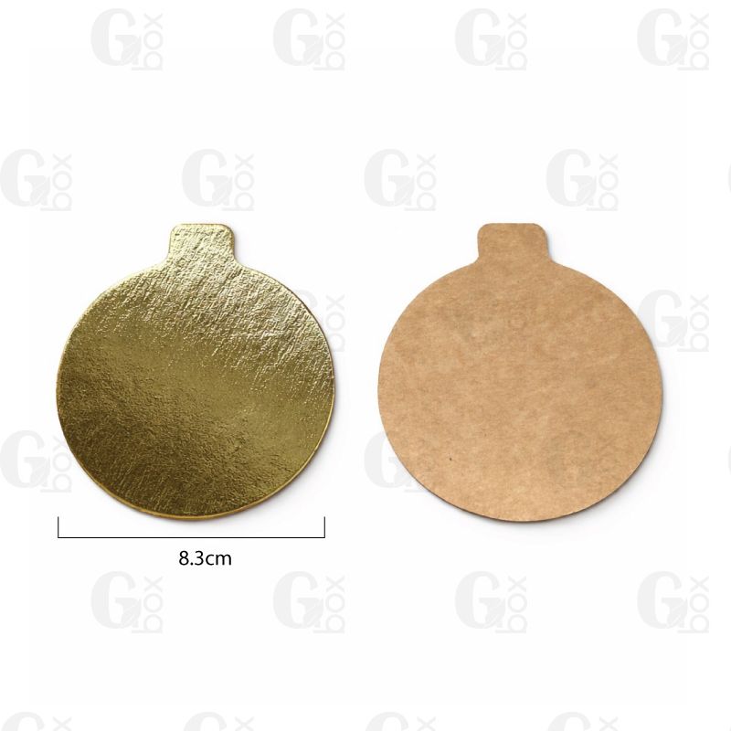 Posa Postre oro/kraft 8cm (Paquete 100unidades)