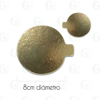 Posa postre redondo oro #3.25 (Paquete de 100 unidades)