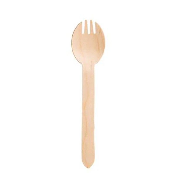 Bio cubierto Spork / Cuchara Tenedor (Paquete 100 unidades)