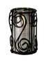 Black Wire Candle Holder w/Clear Cylinder