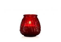 Venetian Candle in Glass - Red