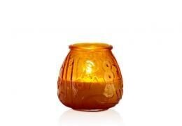 Venetian Candle in Glass - Amber