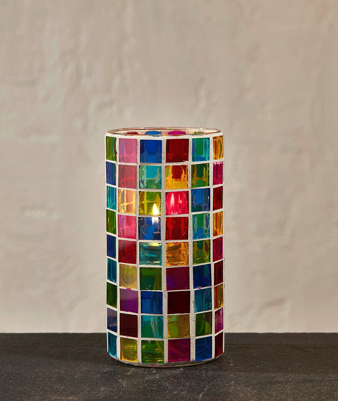 Stained Glass Candle Holder