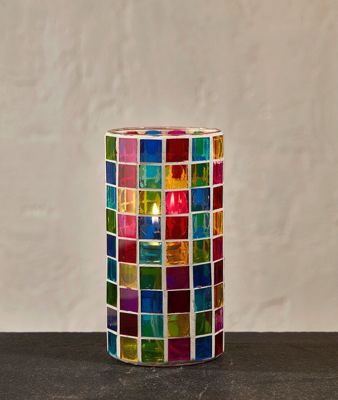 Stained Glass Candle Holder