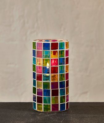 Stained Glass Candle Holder