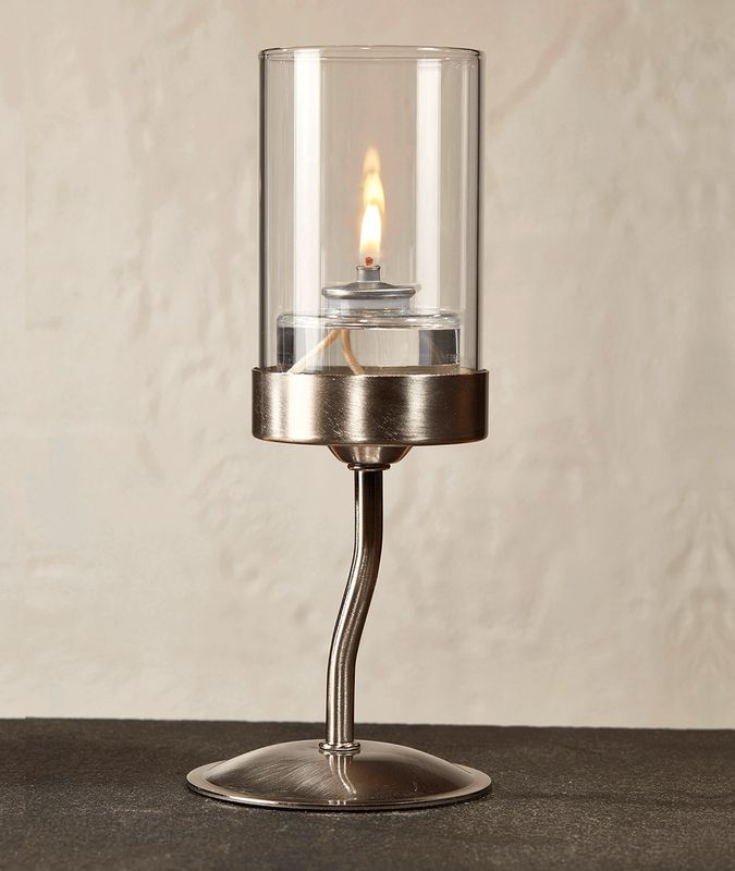 Twisted Metal Pedestal Candle Holder
