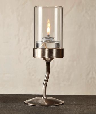 Twisted Metal Pedestal Candle Holder