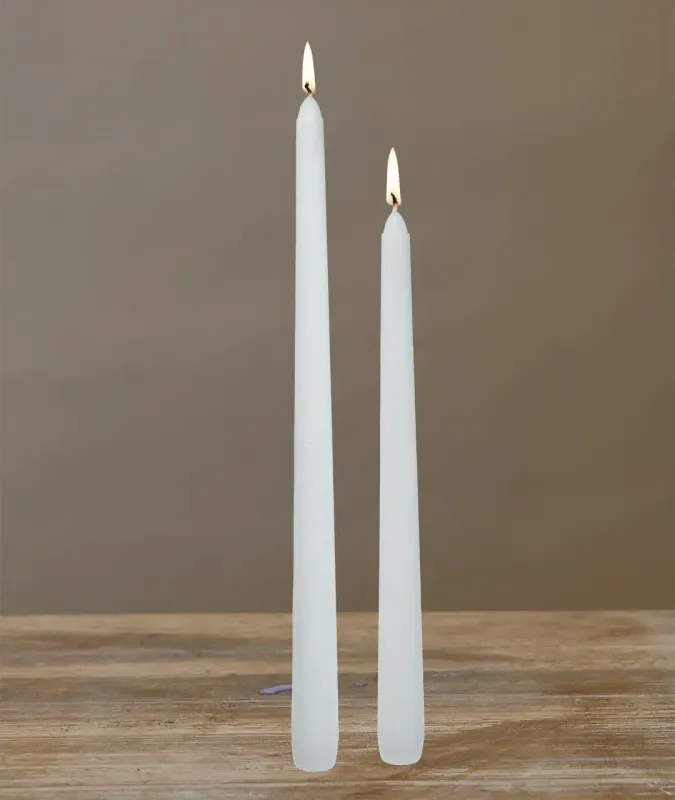 10" White Tapered Candle