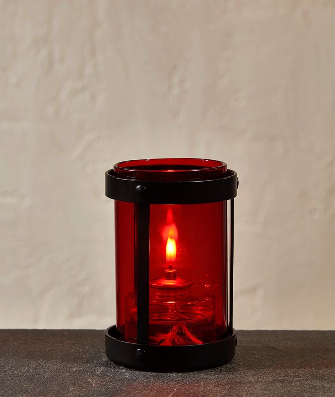 Deep Red Cylinder Globe