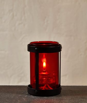 Deep Red Cylinder Globe