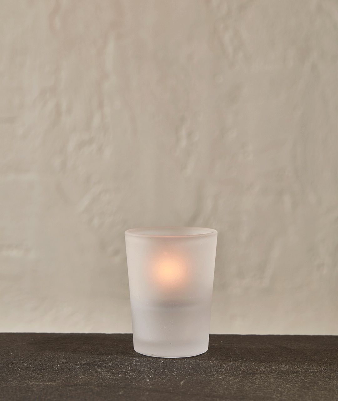 Frosted Heavy Glass Votive Holder