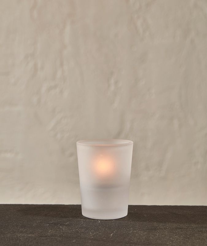 Frosted Heavy Glass Votive Holder