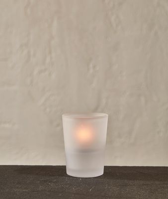 Frosted Heavy Glass Votive Holder