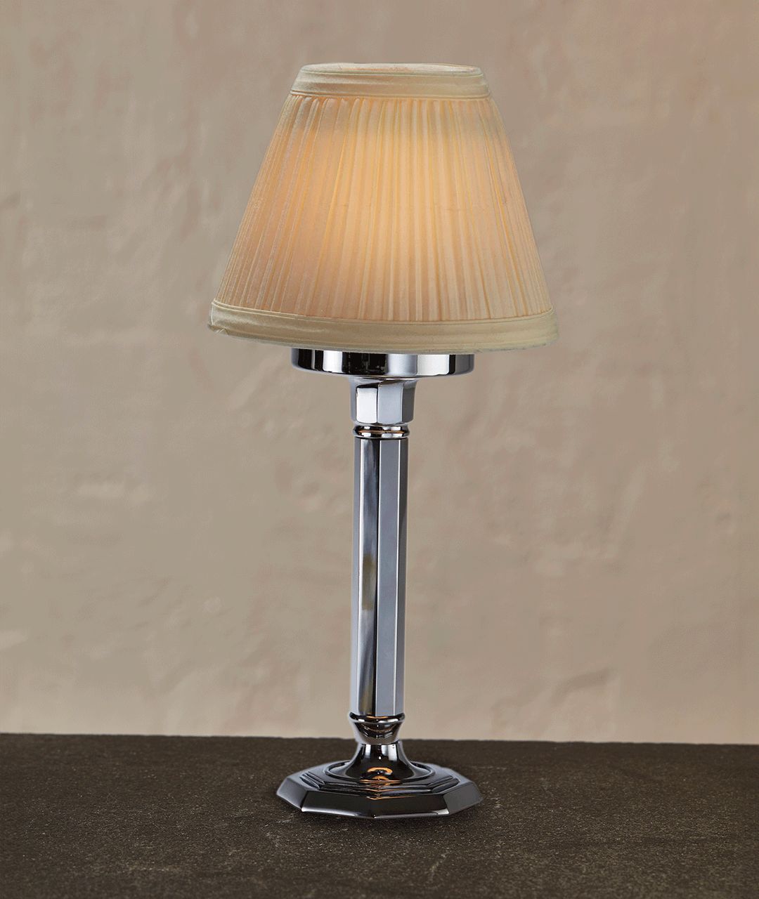 Chrome Pedestal Candle Holder