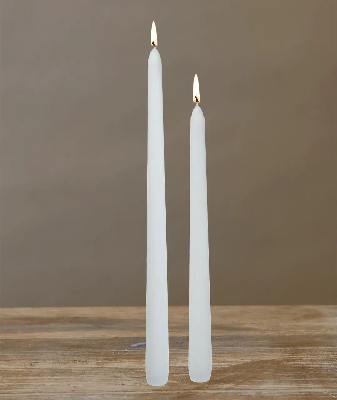 12" White Tapered Candle