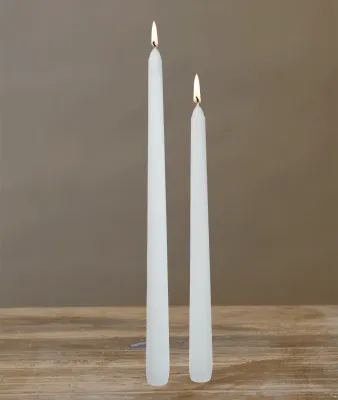 10" White Tapered Candle - 160 Pack