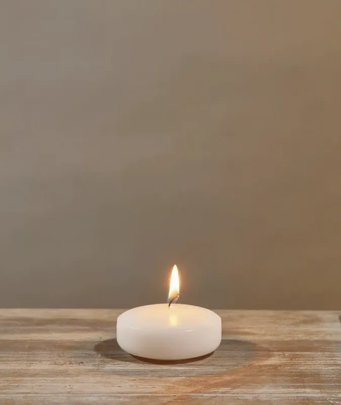 3" White Floating Candle - 72 Pack