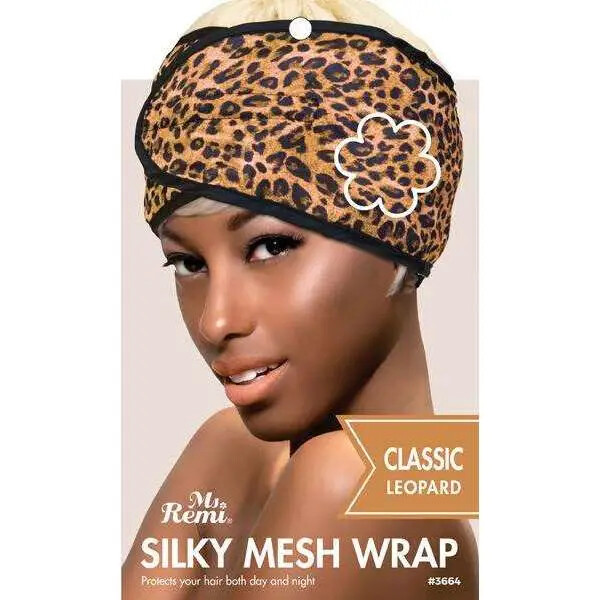 Silky Mesh Wrap, Classic Leopard