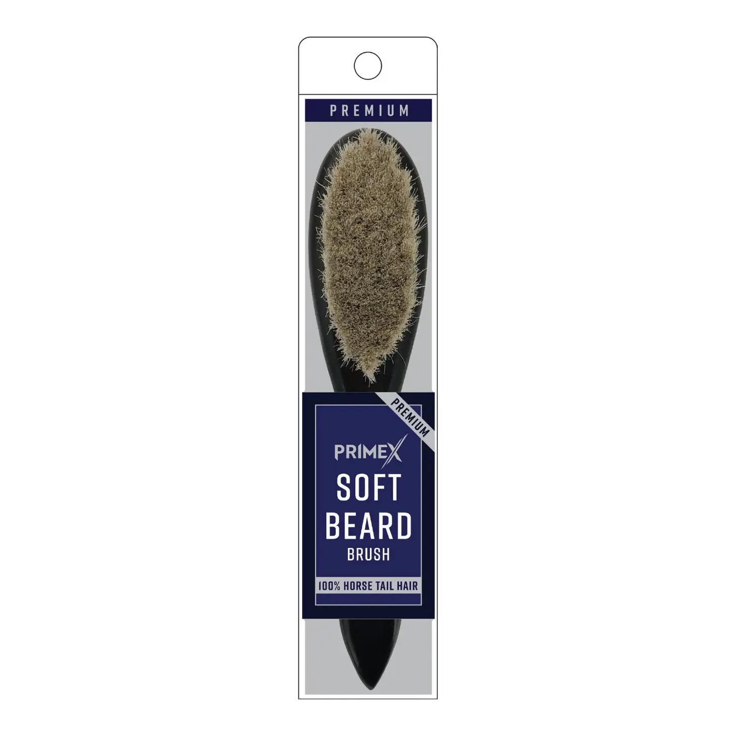 Primex - Premium Horsehair Wooden Beard Brush Soft