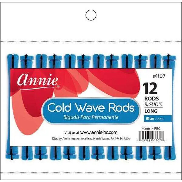 Cold Wave Rods, Quantity: 12ct, Type: Long - Blue