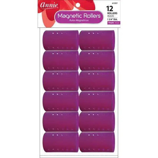 Magnetic Rollers, Type: 1 3/4&quot; - 12ct - Purple