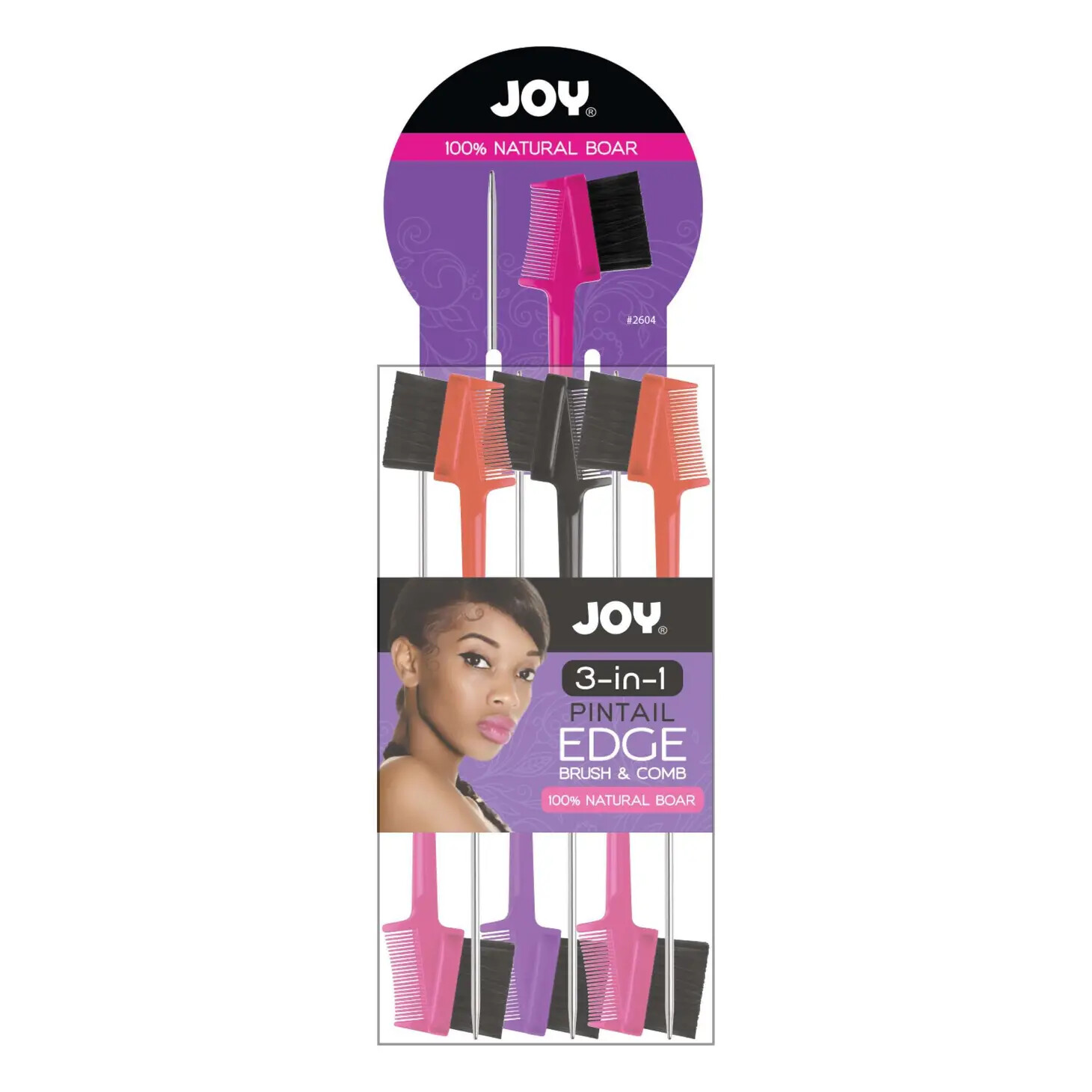 Joy - 3-in-1 Pintail Edge Brush Boar Bristle - Single