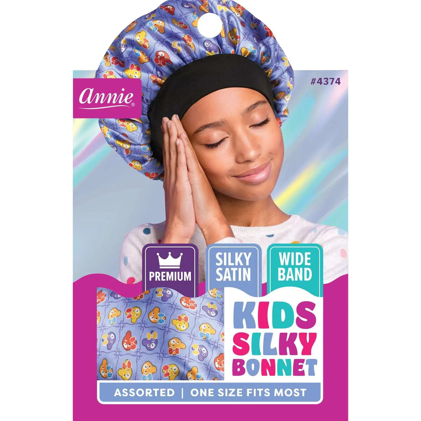 Premium Kid&#39;s Silky Wide Edge Bonnet Dual Layer Asst