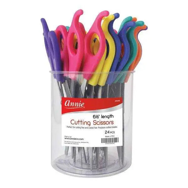 Hair Shears 6.5&quot; 24Ct Asst Color - Single