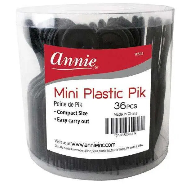 Mini Plastic Pik Bulk 36Ct Black - Single