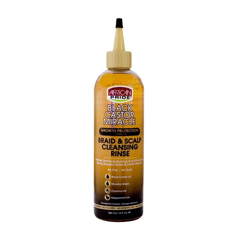 African Pride - Black Castor Miracle - Braid &amp; Scalp Cleansing Rinse