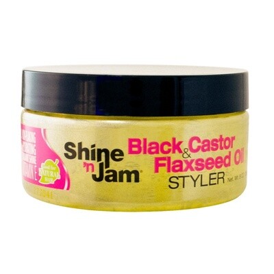 Ampro - Shine N Jam - Styler Black Castor &amp; Flaxseed Oil