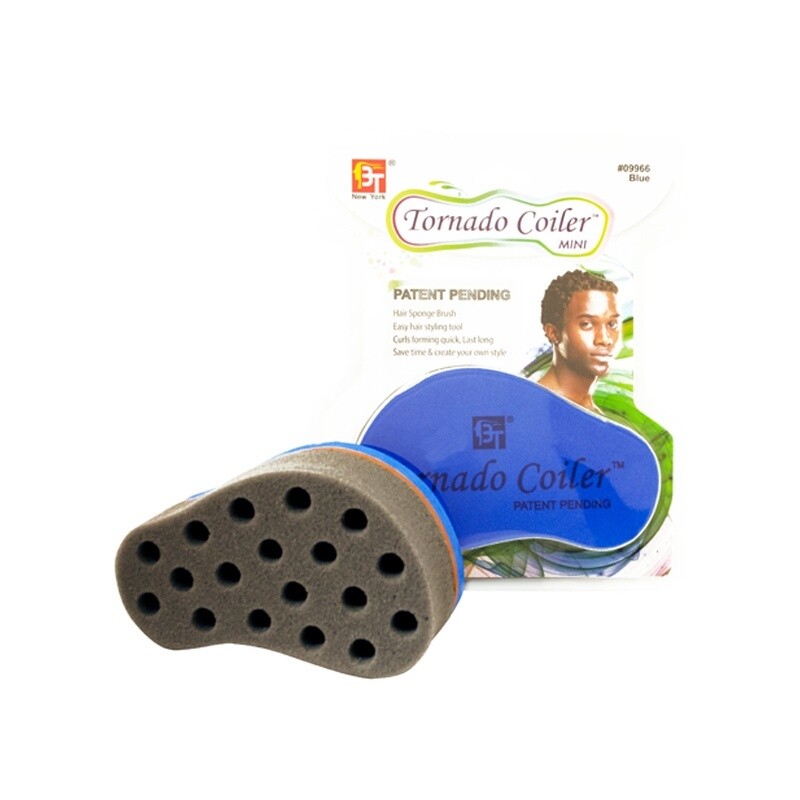 Tornado Coiler Hair Brush - Sponge 10mm Hole - Mini Blue #09966
