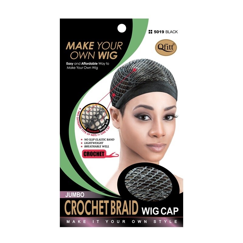 Crotchet Braid Wig Cap - Black
