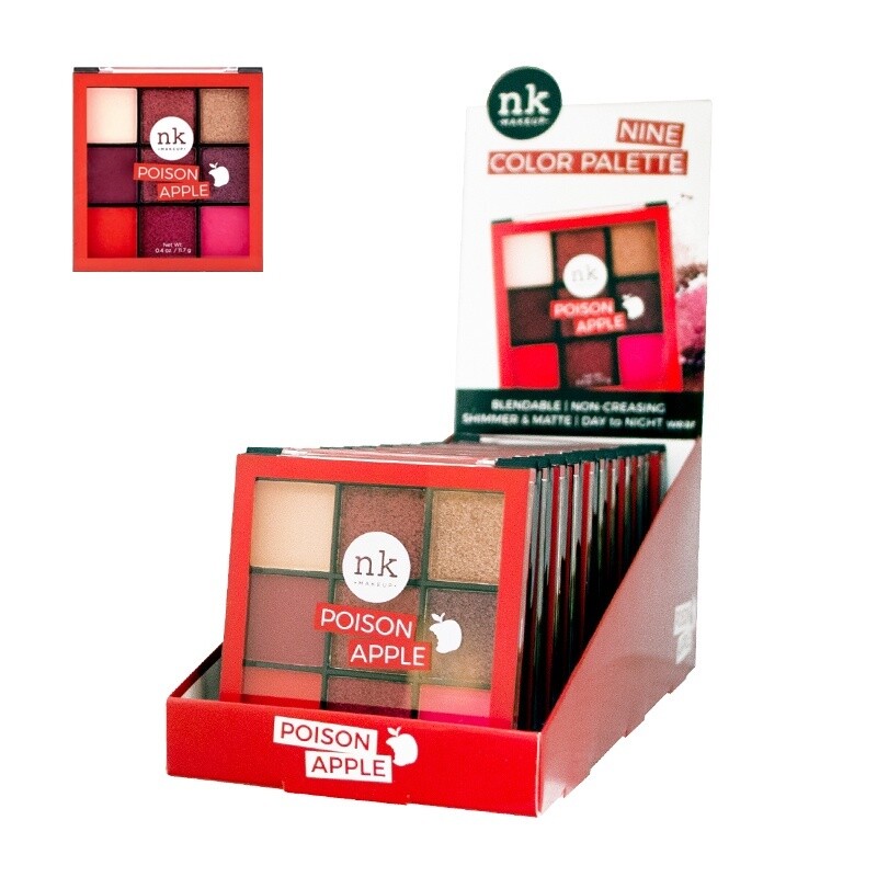 Nicka K Cosmetics - 9 Color Palette - 12ct, Type: Poison Apple
