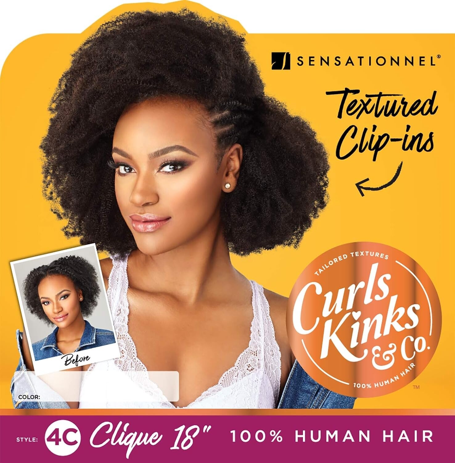 Sensationnel - Curls Kinks &amp; Co. - HH 4c Clique - Clip in