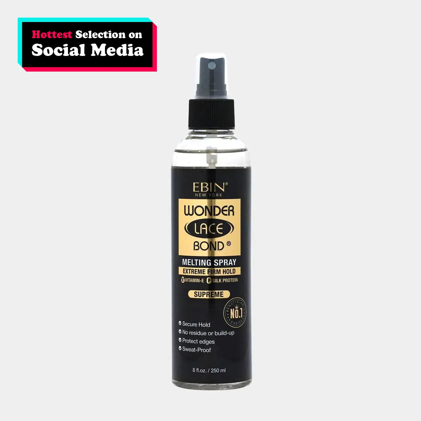 EBIN - Wonder Lace Bond - Lace Melt Spray, Type: Supreme, Size: 8 oz
