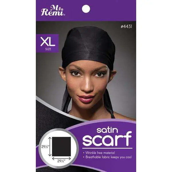 Satin Scarf Xl Black