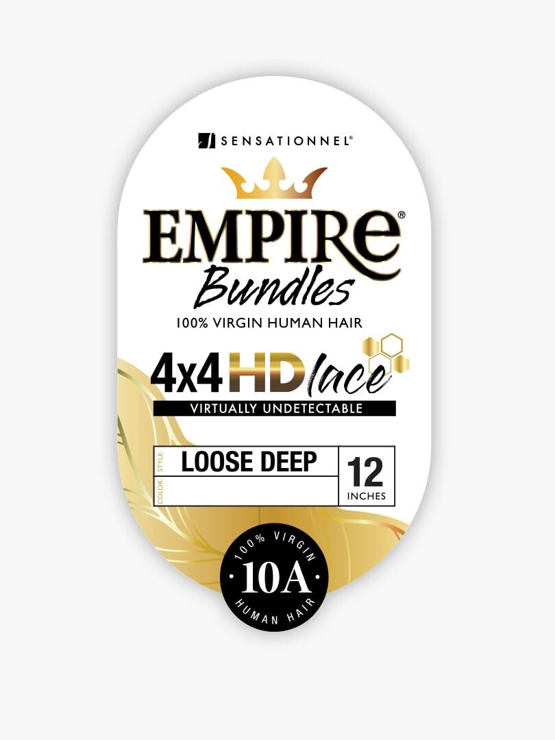 Sensationnel - Empire Bundle - 4x4 HD Closure Loose Deep 12in
